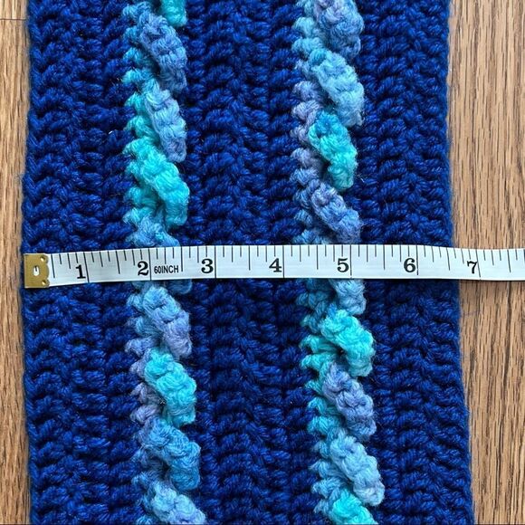 Vintage Chunky Hand Knit Scarf - Picture 4 of 5